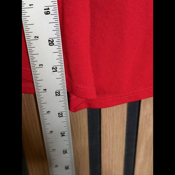 New BCBG Maxazria Top XS Womens Red Long Sleeve Yanie Rouge Red Half Zip - Picture 5 of 9